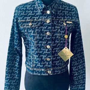Baby Phat Logo Denim Jacket – Vintage Y2K Script Print